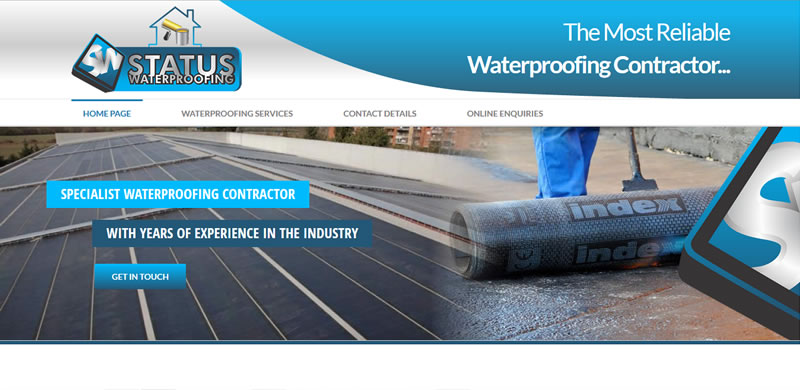 Status Waterproofing Status Waterproofing, waterproofers website, web designers waterproofing, web developers for waterproofing business, waterproof company web designers