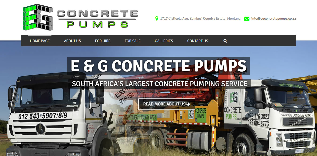 E&G Concrete Pumps E&G Concrete Pumps, concrete pumps, concrete pumping service, web designers, web developers, near me, pretoria, gauteng, cape town