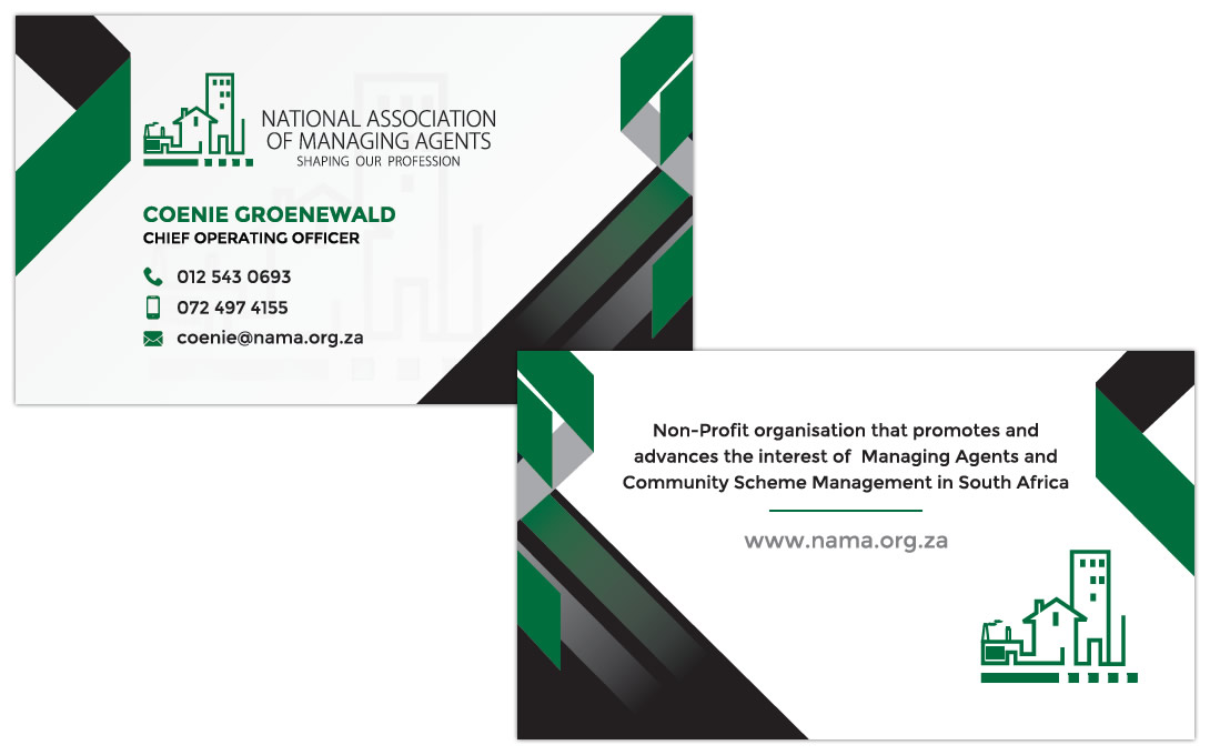 National Association of Managing Agents, managing agents business card design, managing agents business card designers, community scheme management business card designers