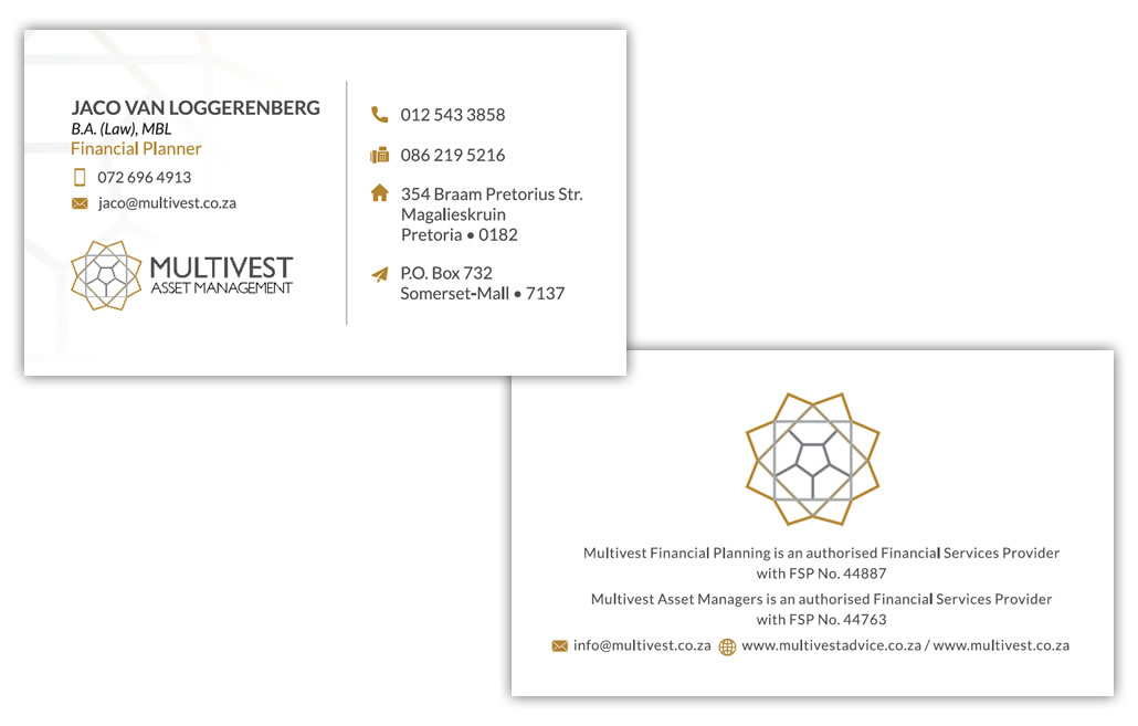 Multivest Asset Management, Financial Advisor Business Card Design, Business Card for Financial Advisor, Financial Analyst Business Card Designer, Asset Management Business Card Designers