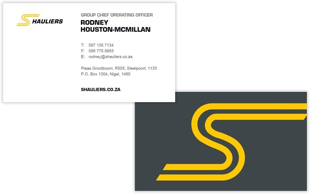 S Hauliers, Transport Company Business Card Design, Business Card Designers for Transporters, Transport Business Card Design