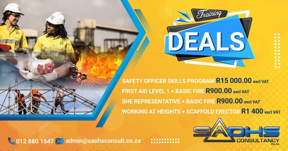 SAOHS Consultancy (Pty) Ltd, occupational health and safety email banner design, safety management facebook banner designer, occupational health email advert designers
