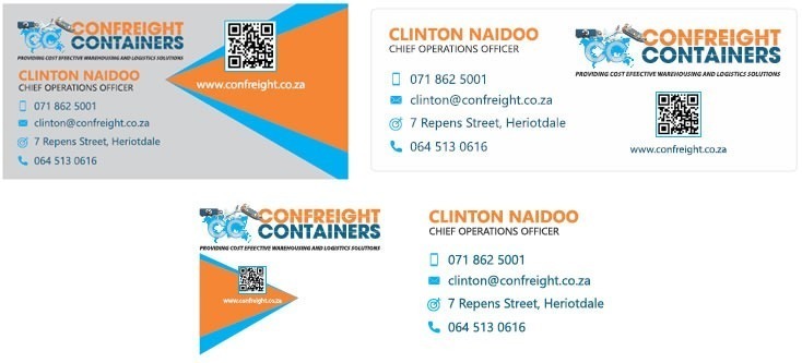 Confreight Containers Transvaal, container leasing email signature design, email signature designers