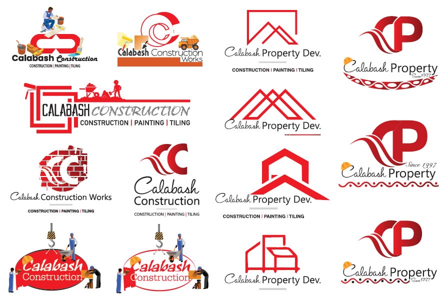 Calabash Construction Works, construction company logo, construction company logo designers, construction company logo design