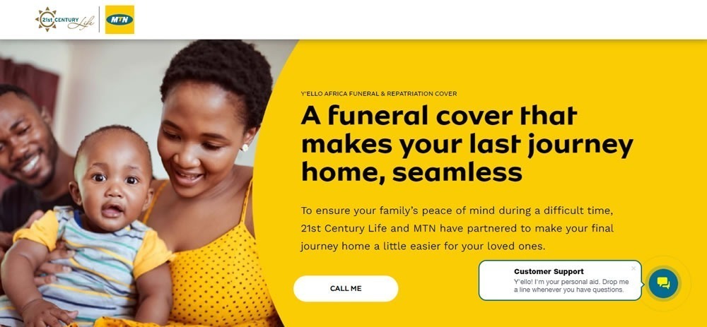 Y'ello Africa, funeral parlor website design, website for funeral parlor, funeral cover web designers, web design company for funeral house