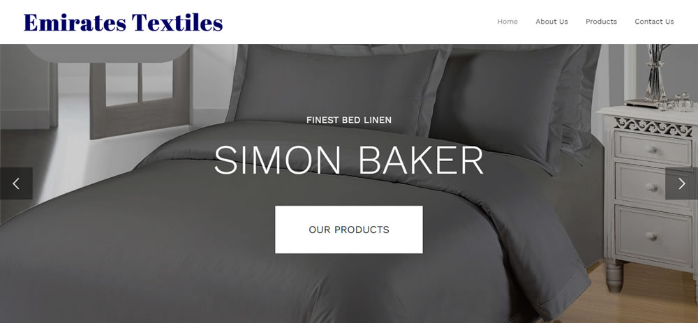 Emirates Textiles, Textile Supplier Website Design, Textile Stockists Web Designer, Home Textiles Website, Bed Lined Web Designer