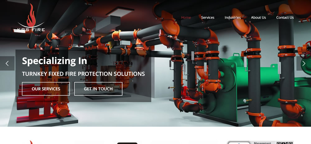 KRS Fire, Fire Protection Website Design, Web Designer for Fire Protection