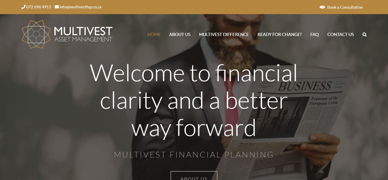 Multivest Asset Management, Financial Advisor Website Design, Website for Financial Advisor, Financial Analyst Web Designer, Asset Management Website Designers