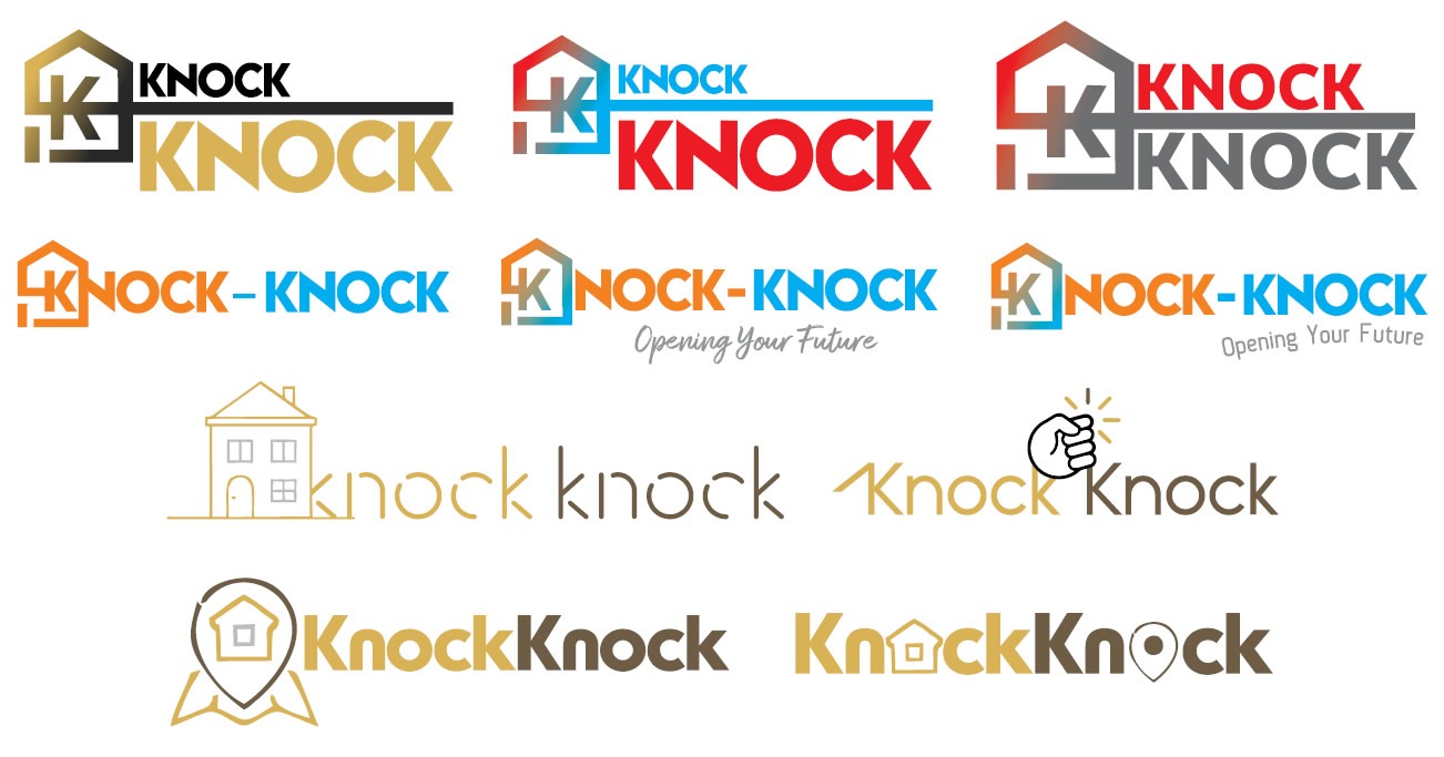 Knock Knock, Property Portal Logo Design, Property Advertising Platform Logo Design, Property Sales Logo Designers, Rental Properties Logo Designers