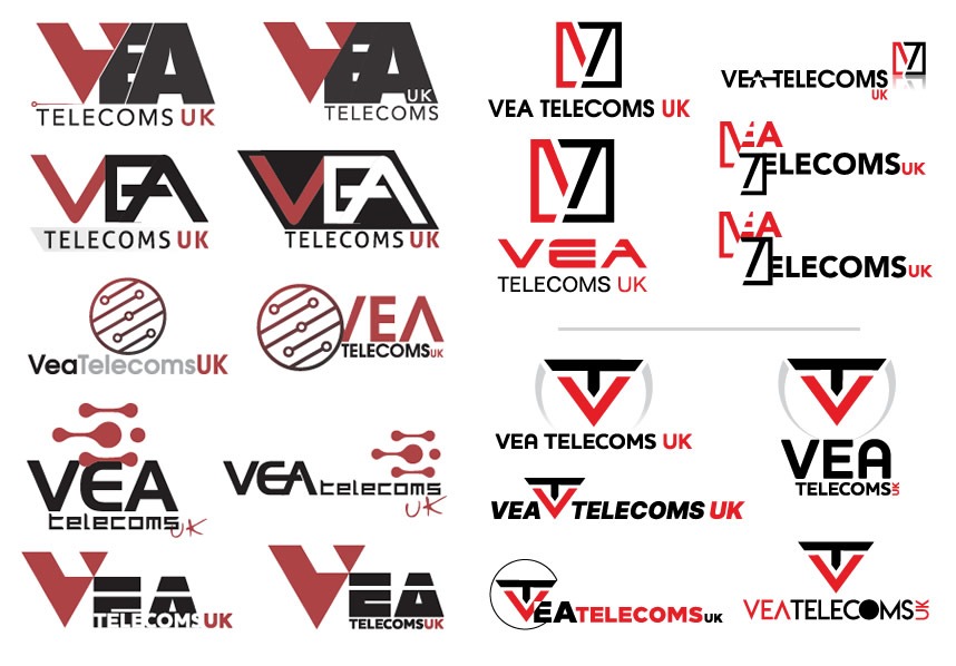VEA Telecoms UK, telecoms company logo design, fibre company logo design, telecommunications company logo design