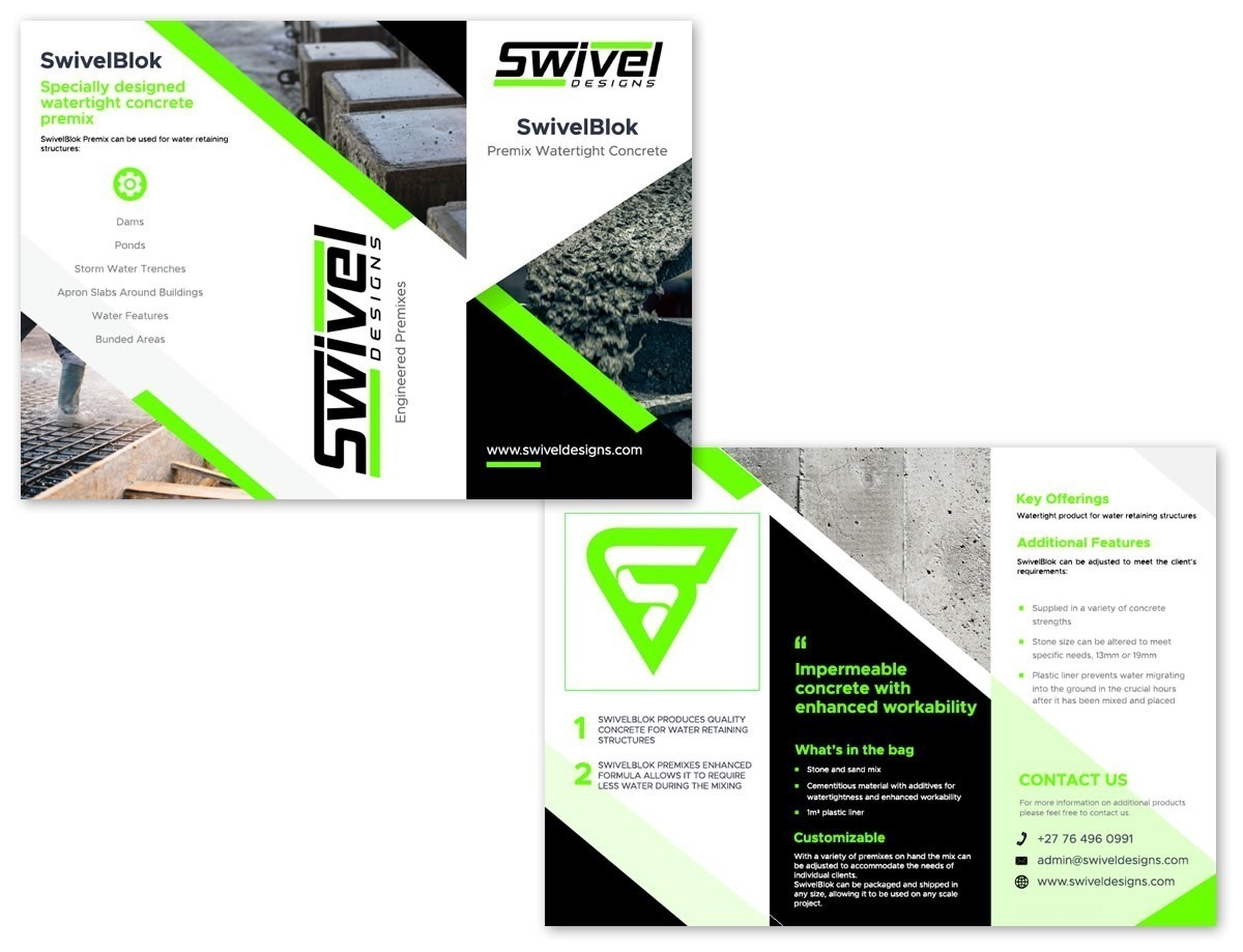 Swivel Designs, Premix Concrete Brochure Design, Premix Concrete Brochure Designers