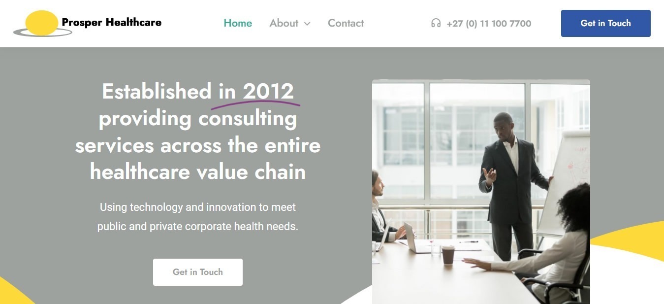 Prosper Healthcare, Healthcare Website Design, Medical Field Website Design, Healthcare Consulting Website Design