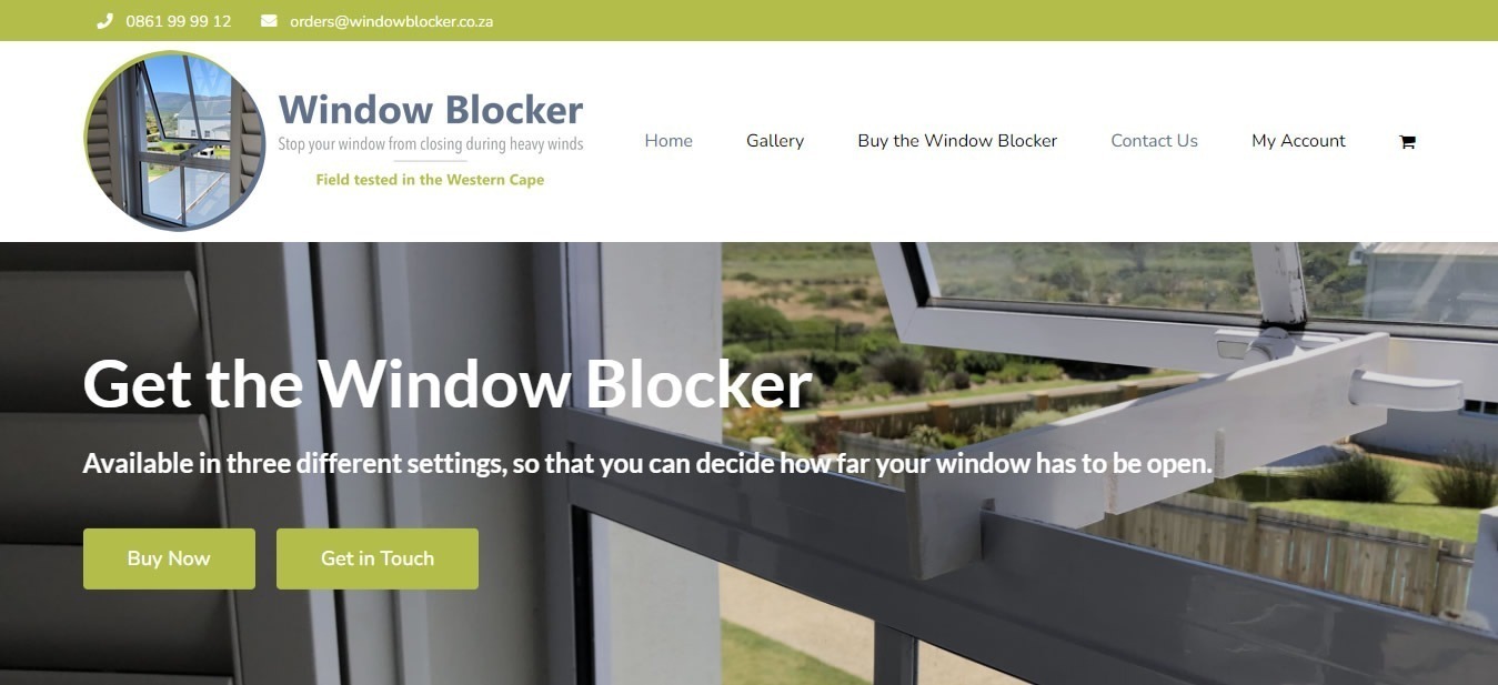 Window Blocker, Website Design, Wind Blocker for Windows Website Design