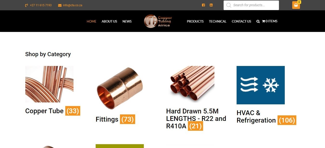 Copper Tubing Africa, Plumbing & Accessories, Insulation, Lagging, HVAC, Refrigeration, Medical Grade Tubing, Industrial Tubing, Accessories, Electrical Products