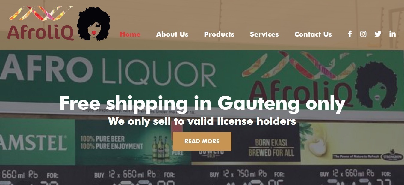 Afroliquor, Liquor Distributors Website, Liquor Suppliers Website, Liquor Distributor Web Designer, BEE Liquor Distributors Website