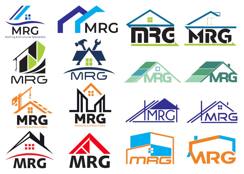 MRG Roofing, Roofing Contractors, Structural Contractors, logo design, logo designers