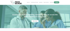 Prosper Healthcare, Healthcare Website Design, Medical Field Website Design, Healthcare Consulting Website Design