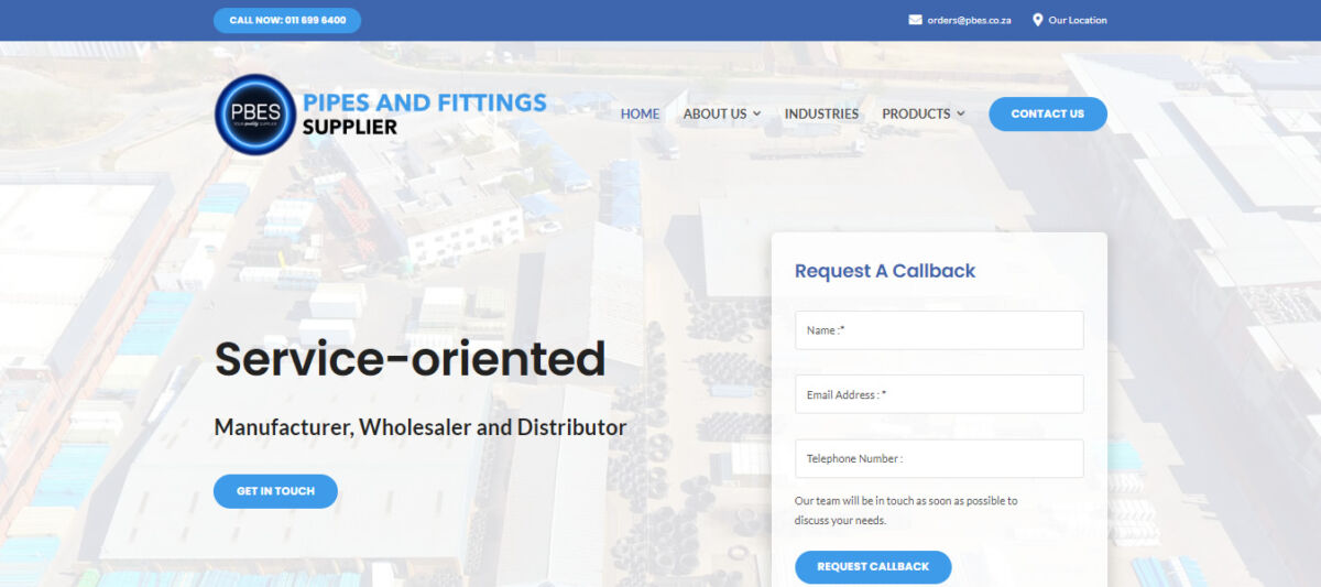 PBES, pipes supplier web designers, fittings supplier web designers