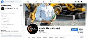Asethi Plant Hire and Sales Social Media Management
