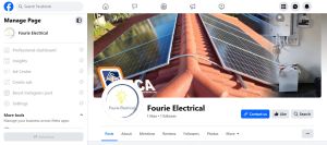 Fourie Electrical Social Media Management