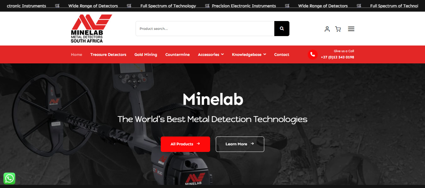 Minelab Metal Detectors South Africa Website Designers