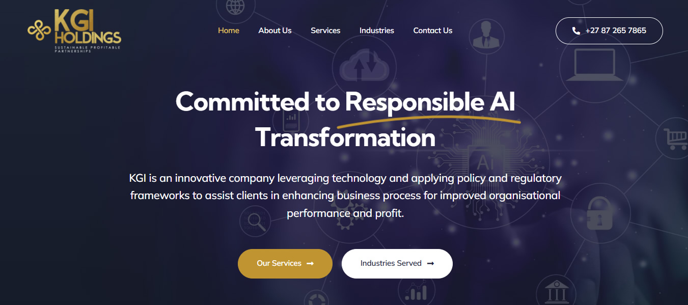KGI Holdings AI Transformation Company Website Design and Development