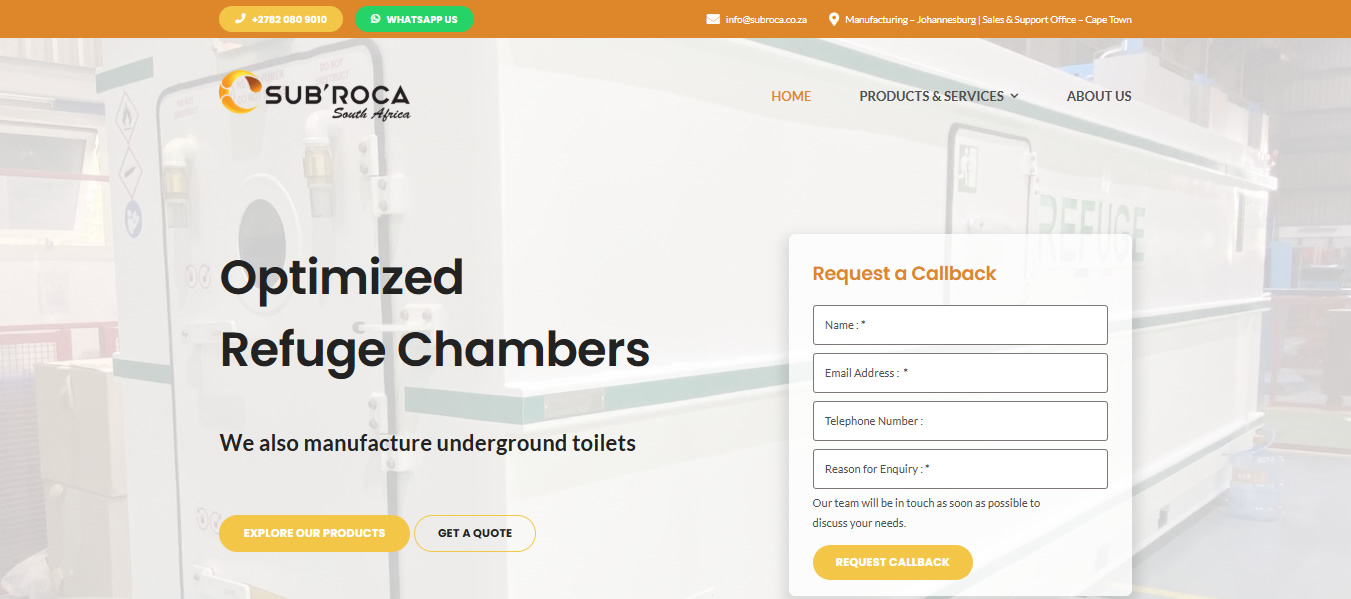 Subroca South Africa Refuge Chambers Web Designers Gauteng
