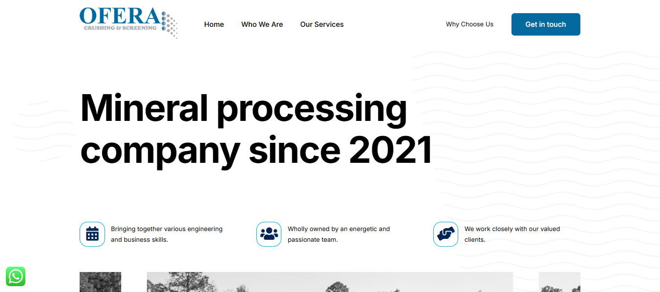 Ofera Crushing and Screening Website Designers Pretoria
