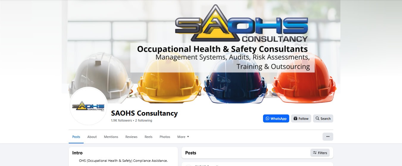 SAOHS Consultancy Health and Safety Officers Social Media Management SAOHS Consultancy Health and Safety Officers Social Media Management