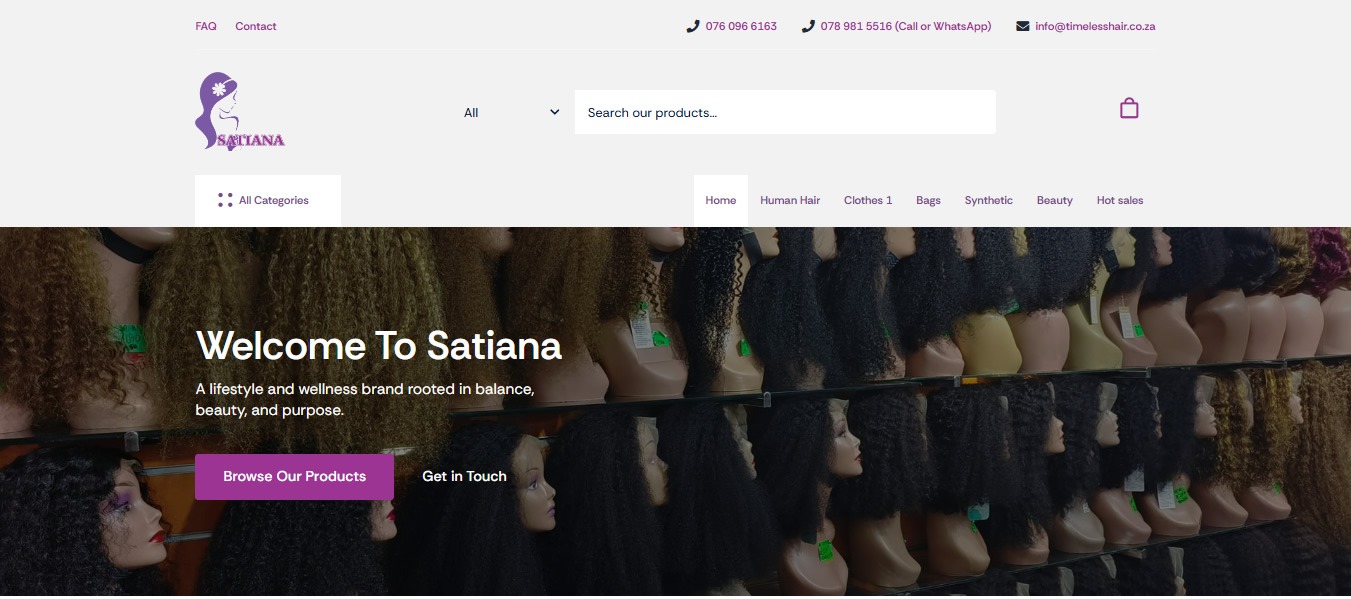 Timeless Hair wigs web developers