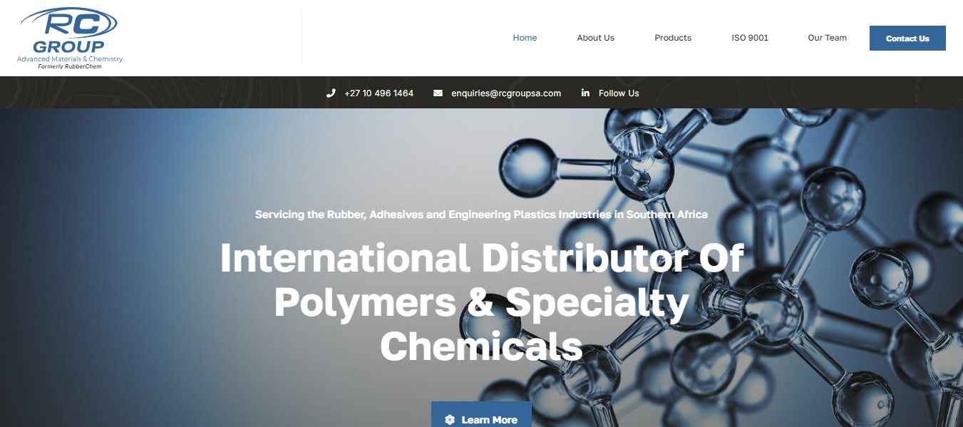 Rubberchem Specialised Chemicals Web Design