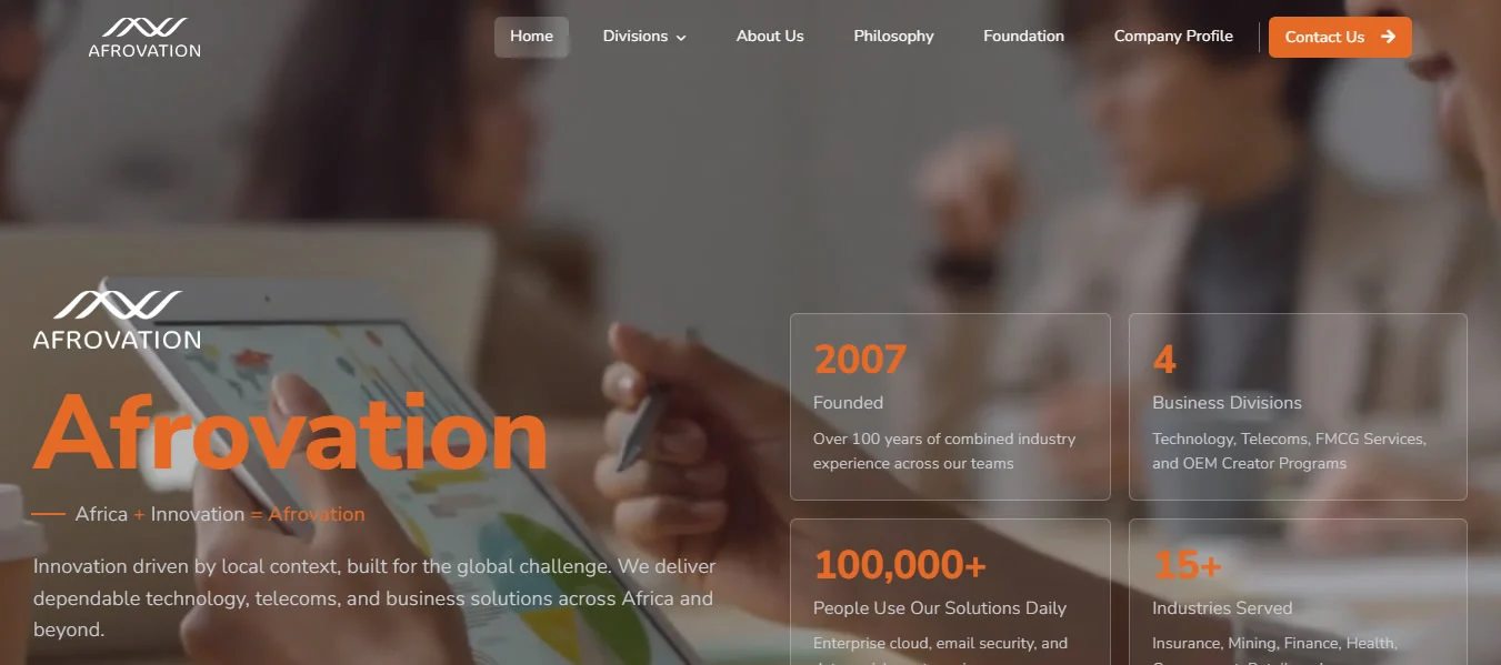 Afrovation Technology Website Designers Sandton