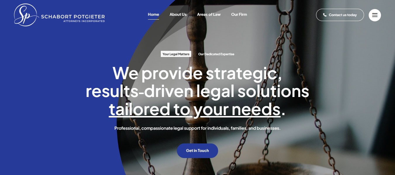 Schabort Potgieter Attorneys Inc. Website Development Pretoria