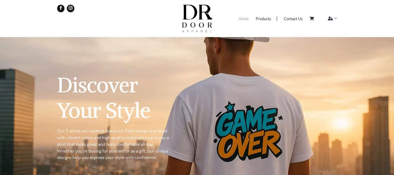 Door Apparel T-shirt Ecommerce Web Developer Door Apparel T-shirt Ecommerce Web Developer