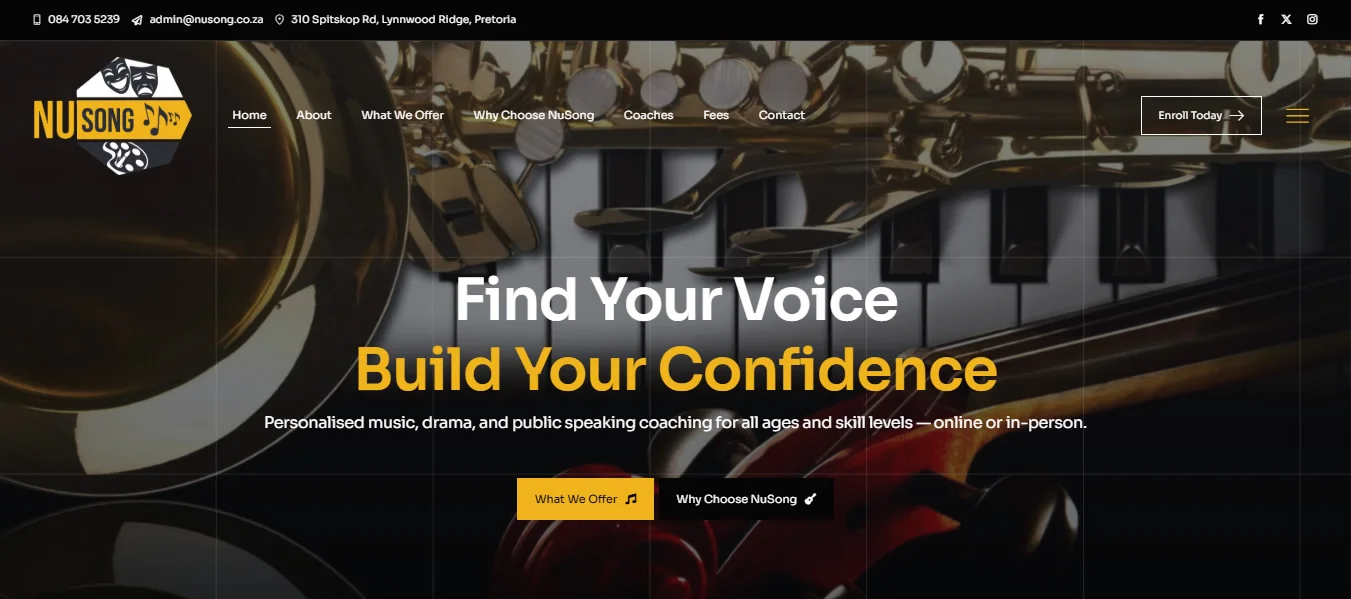 NuSong Music and Drama Coaches Web Designers NuSong Music and Drama Coaches Web Designers